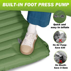 Camping Sleeping Pad 4-inch – Self-Inflating with Connecting Snap Buttons