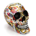 Decorative skull with Mexican floral pattern
