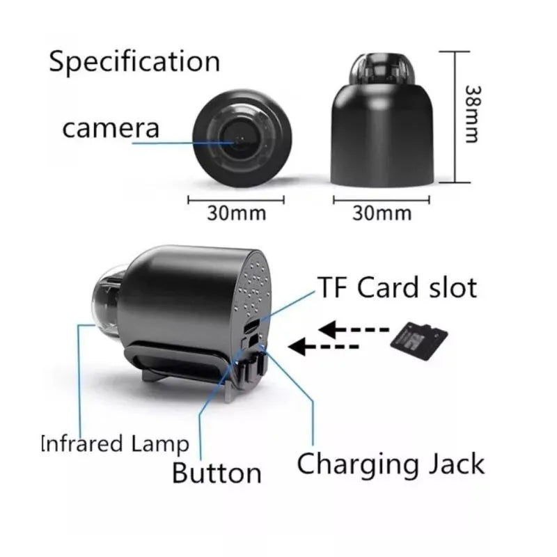 Mini Wi-Fi Surveillance Camera 1080P HD with Night Vision