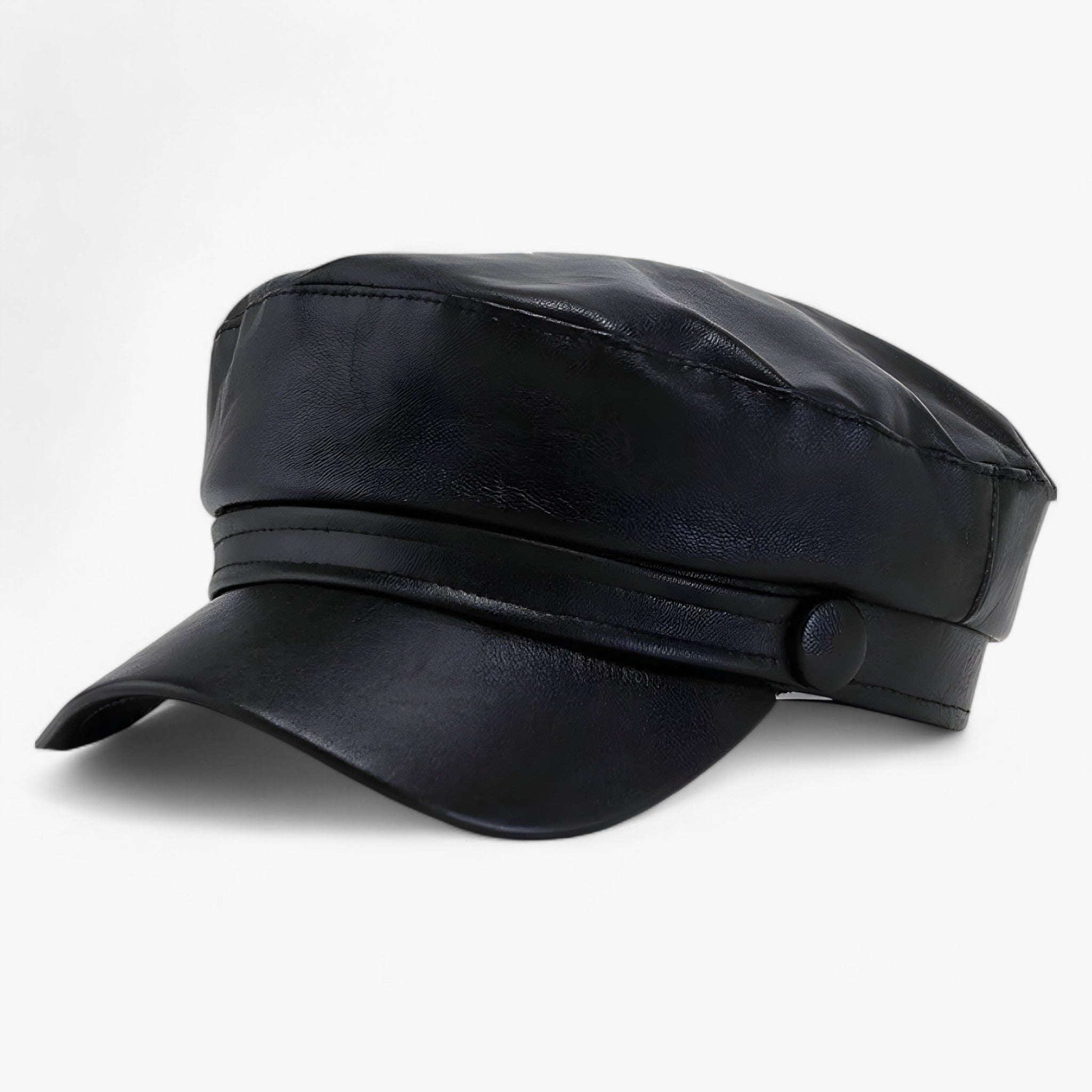 Leather octagonal cap
