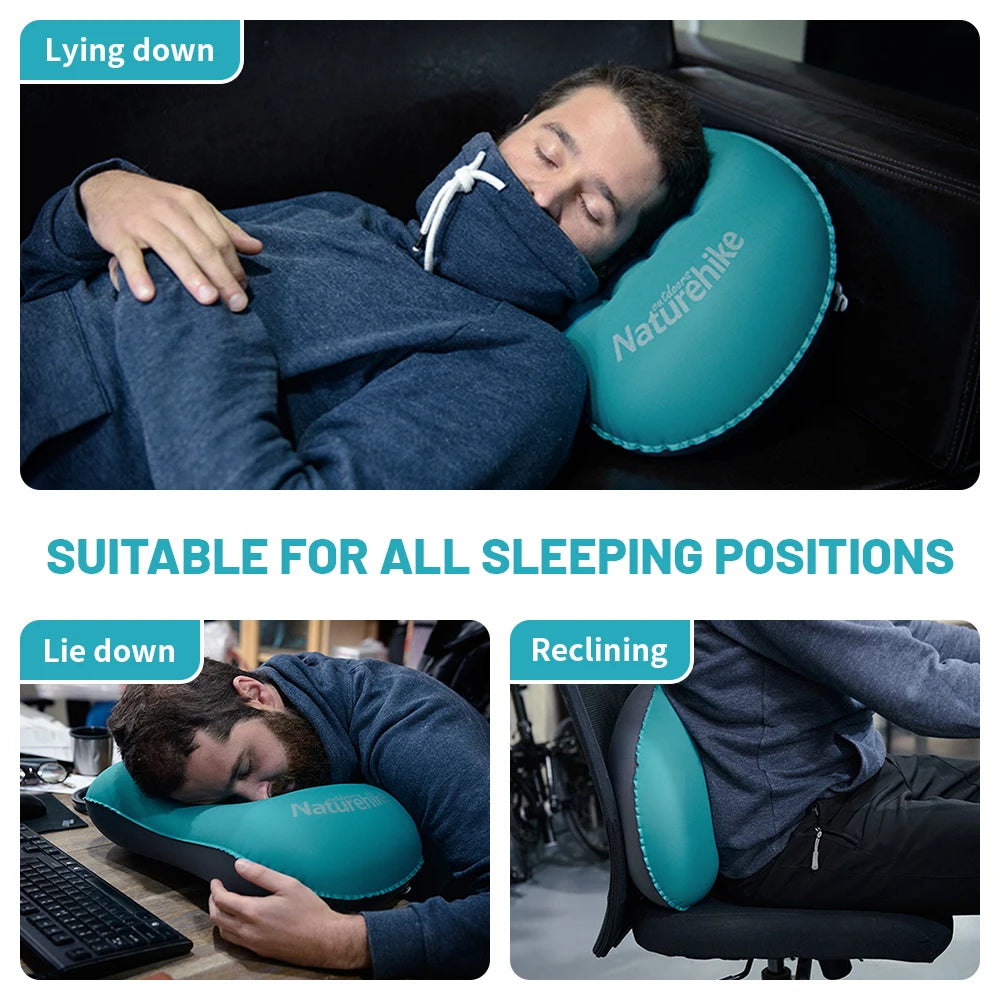 Inflatable Camping Pillow Ultralight with Neck Support