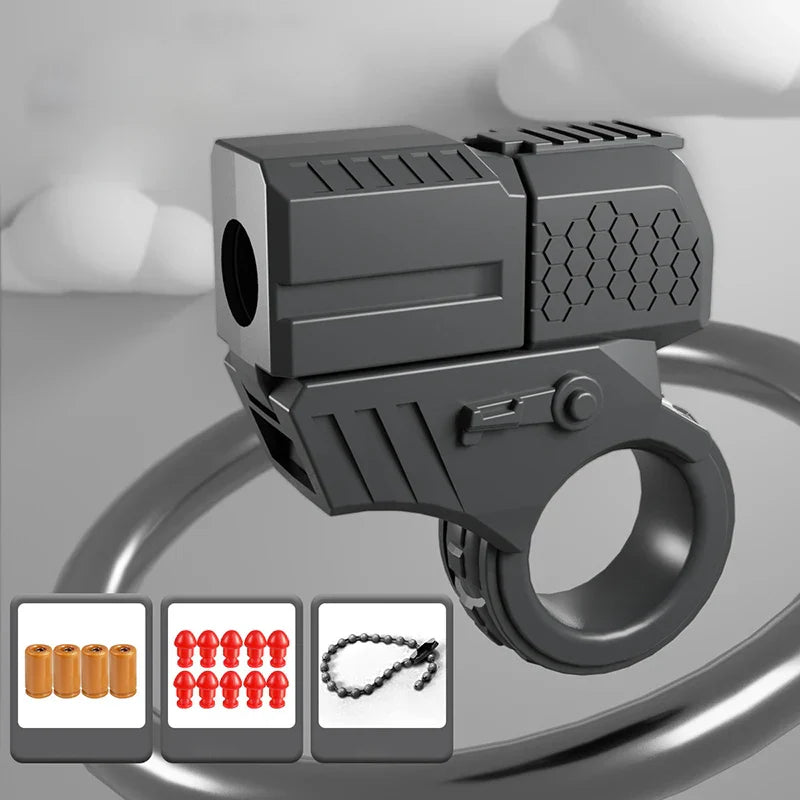 Fingerspielzeug Mini Launcher Ring aus Kunststoff