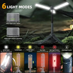 Retractable LED Camping Lamp with 8000mAh Power Bank
