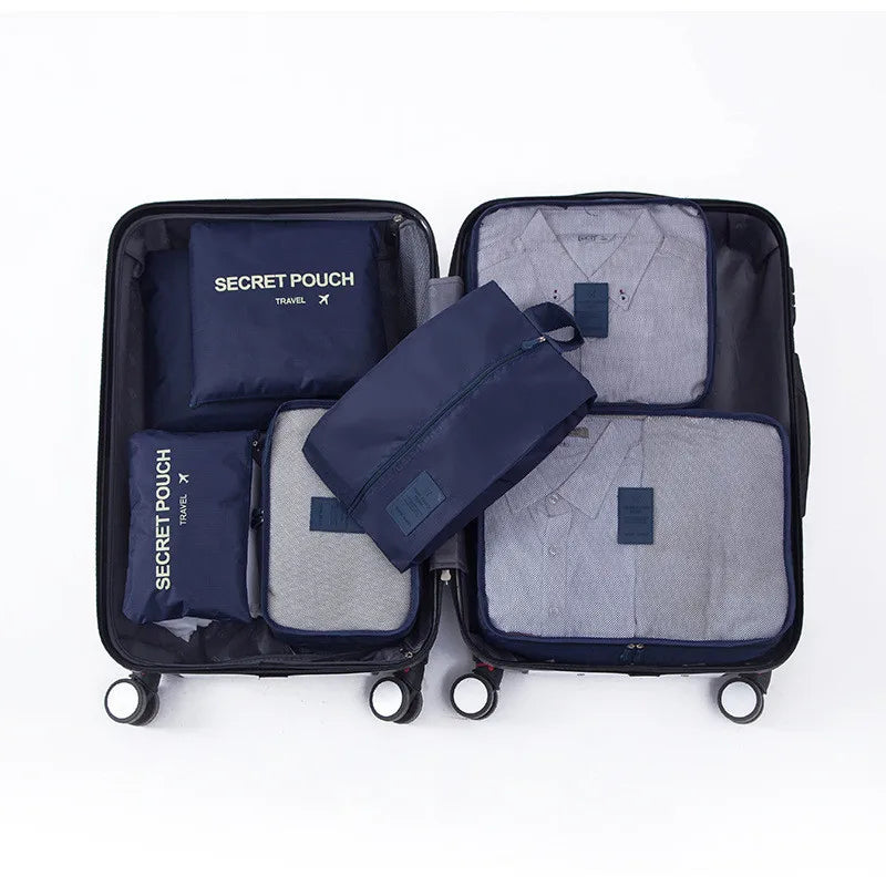 6-piece waterproof packing cube set – suitcase organizer