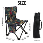 Folding chair for camping and outdoor use with carrying bag
