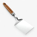 Square spatula with wooden handle – Precise flipping for grill and pan