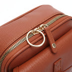 Leather-Look Crossbody Bag with Buckle Detail – Multiple Compartments