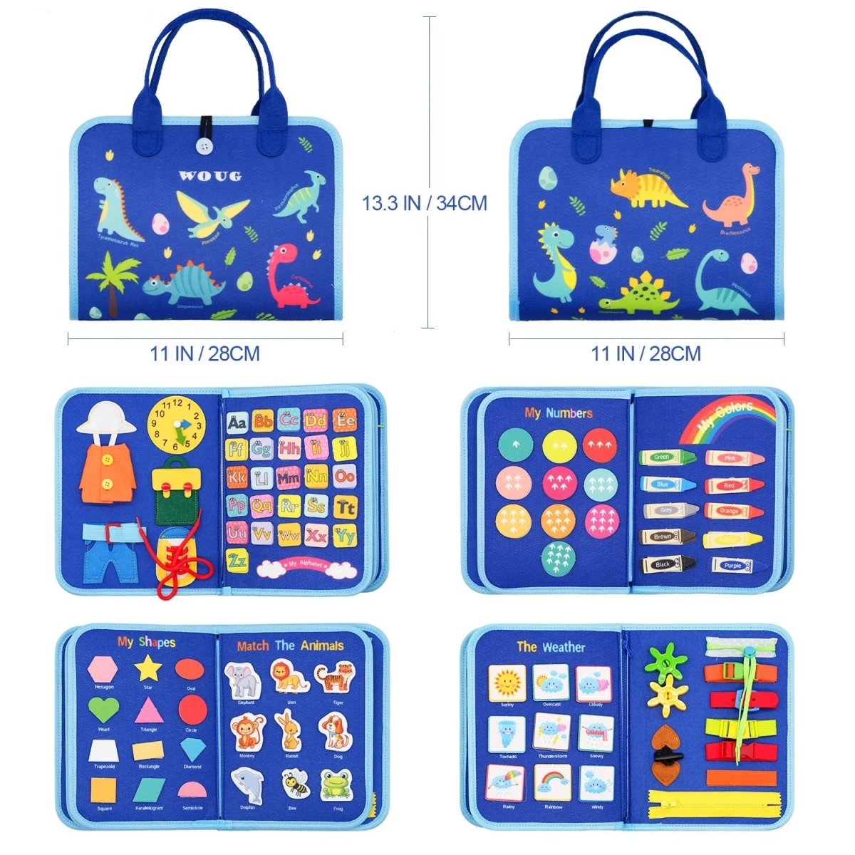 Montessori Sensory Board with 15 Activities