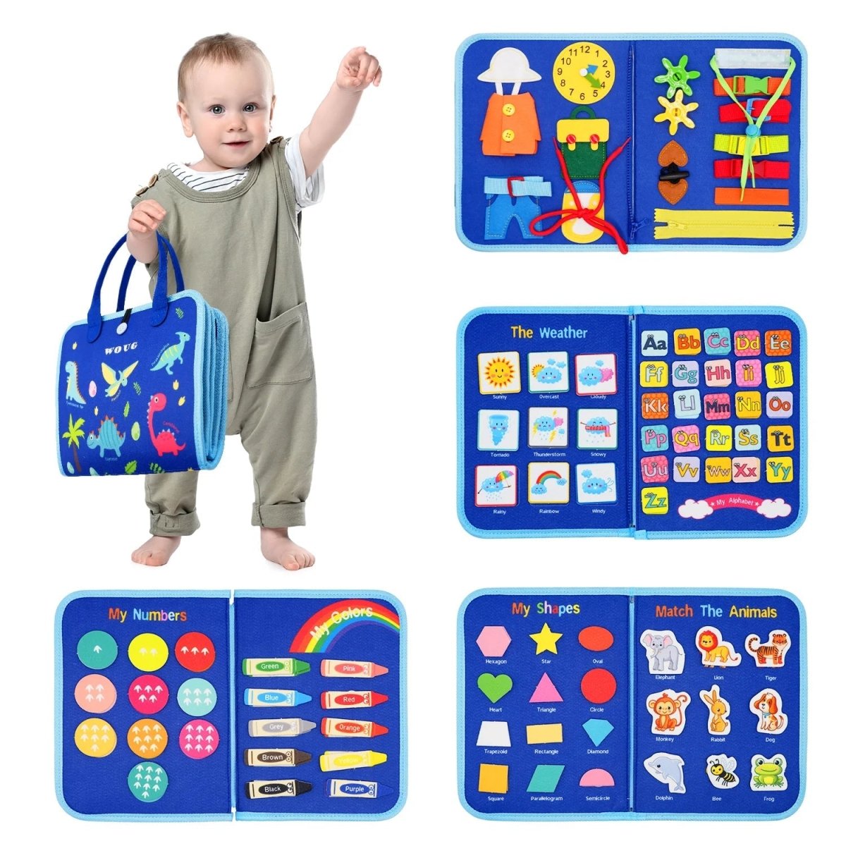 Montessori Sensory Board with 15 Activities