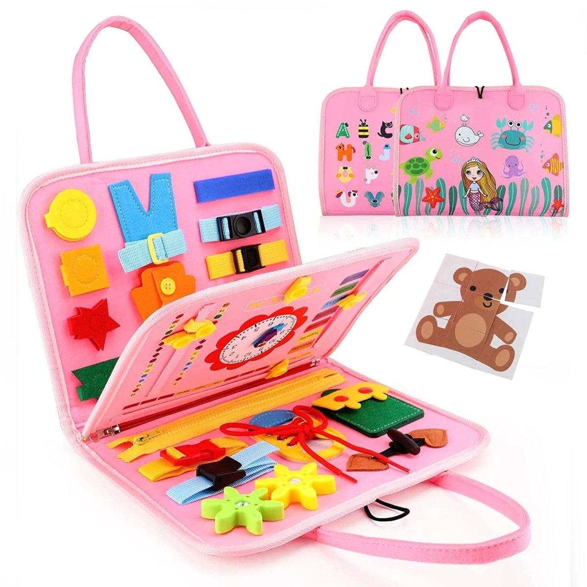 Montessori Sensory Board with 15 Activities