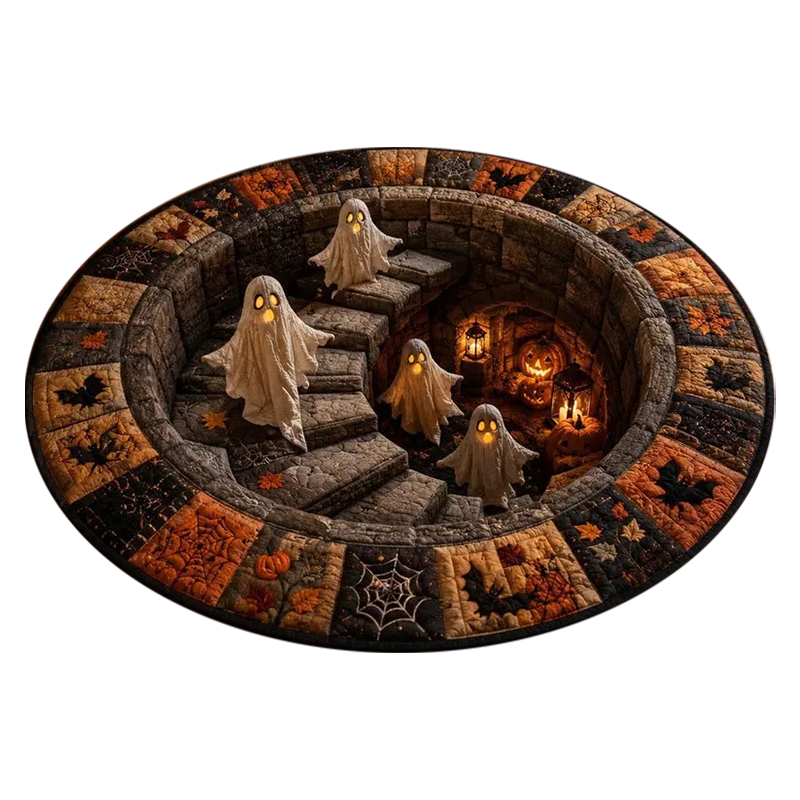 3D Vortex Teppich Halloween Motiv