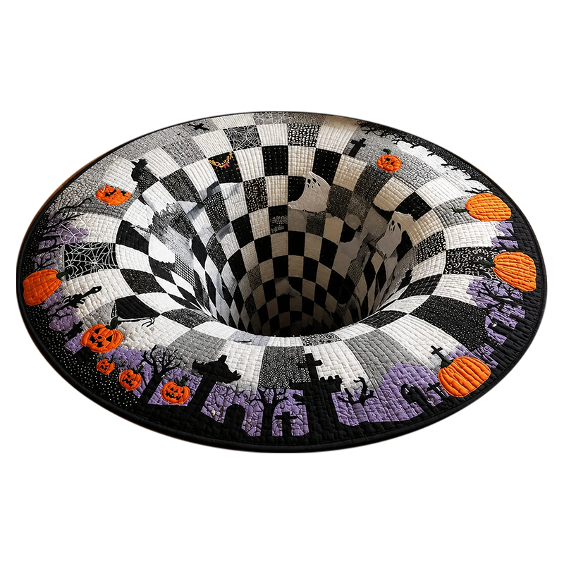 3D Vortex Teppich Halloween Motiv