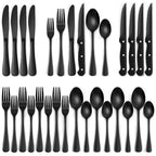 Black Cutlery Set 24-Piece – Complete for 4 People