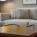 Rahmenlose Sonnenbrille rechteckig mit UV400-Schutz