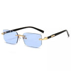 Rahmenlose Sonnenbrille rechteckig mit UV400-Schutz