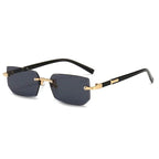 Rahmenlose Sonnenbrille rechteckig mit UV400-Schutz