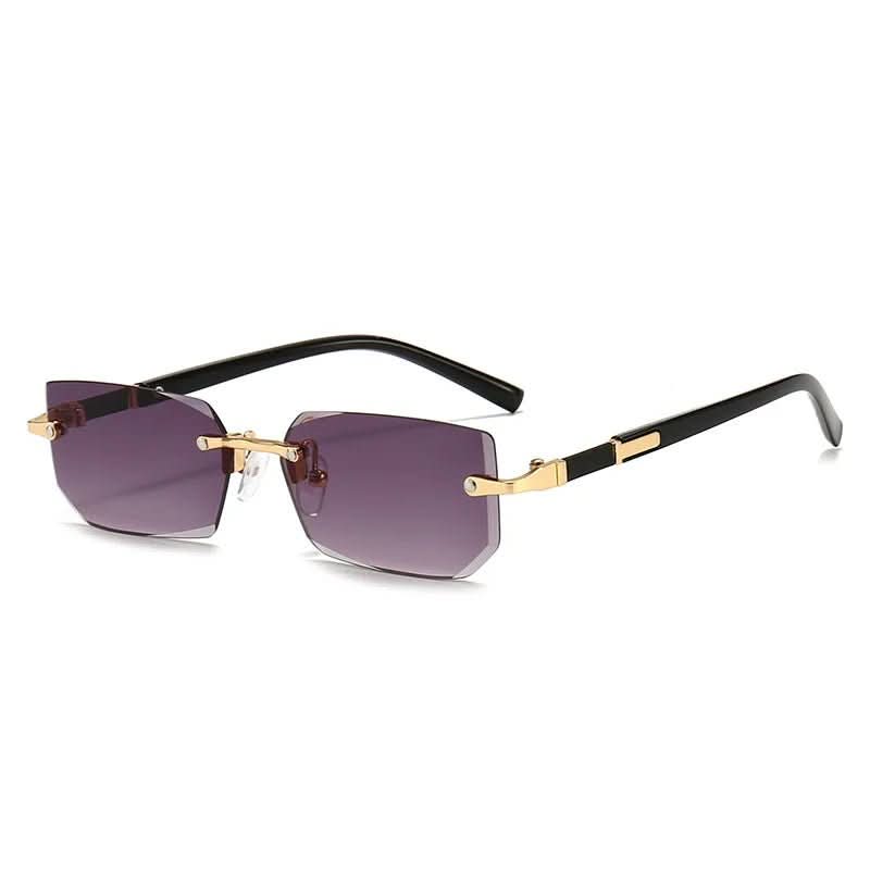 Rahmenlose Sonnenbrille rechteckig mit UV400-Schutz