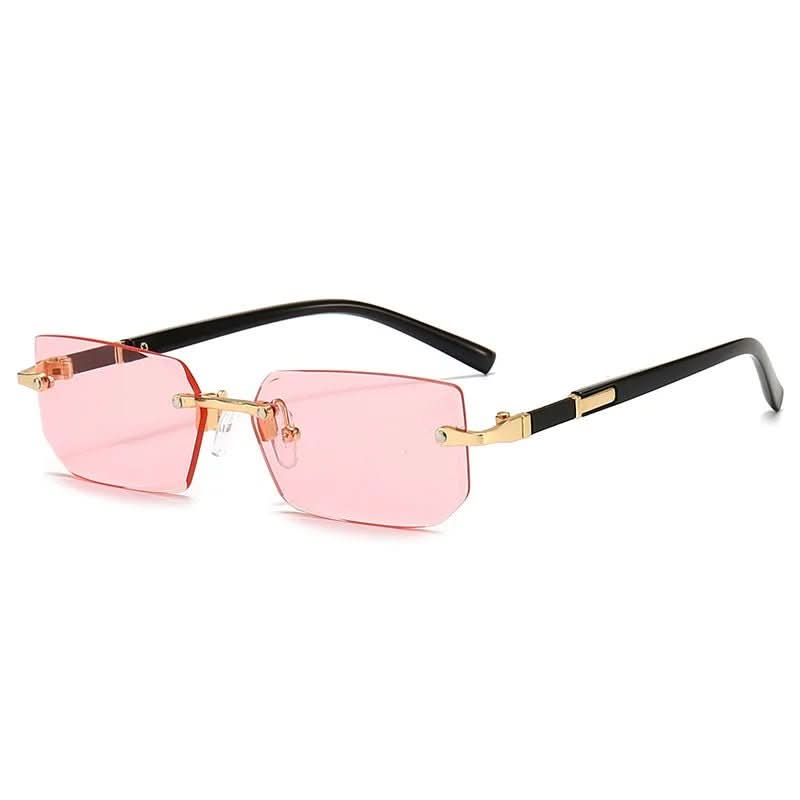 Rahmenlose Sonnenbrille rechteckig mit UV400-Schutz