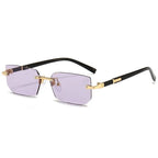 Rahmenlose Sonnenbrille rechteckig mit UV400-Schutz