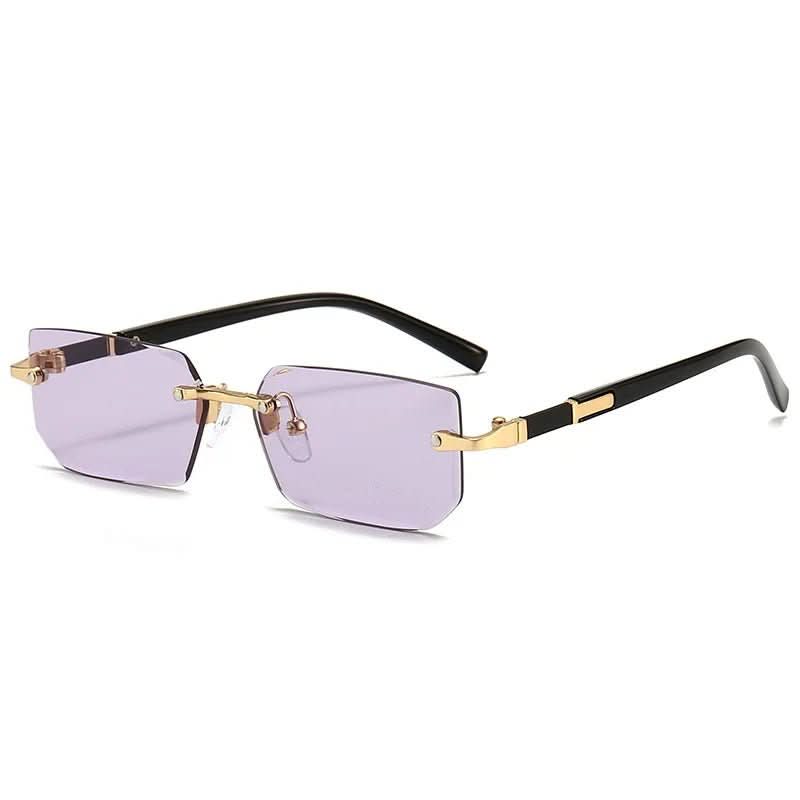 Rahmenlose Sonnenbrille rechteckig mit UV400-Schutz