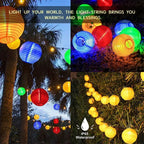 Solar lantern string lights with LED – IP65 waterproof