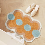 Bath mat with geometric pattern – non-slip and highly absorbent