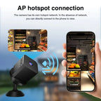 Mini-WLAN-Kamera 1080p mit Nachtsicht und Bewegungserkennung
