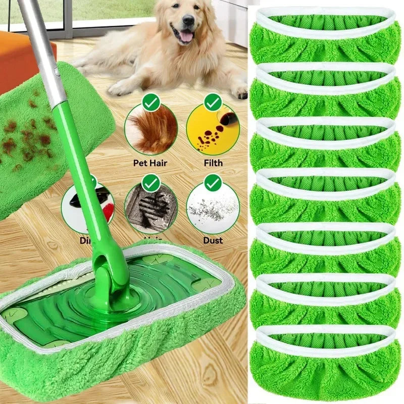 Microfiber Mop Pads – Reusable & Machine Washable (Set of 6)