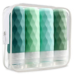 Reiseflaschen Set Silikon 90 ml mit Kulturbeutel