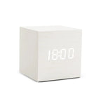 Wooden LED Alarm Clock with Temperature Display and Sound Activation