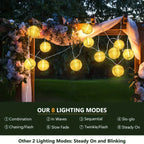 Solar lantern string lights with LED – IP65 waterproof