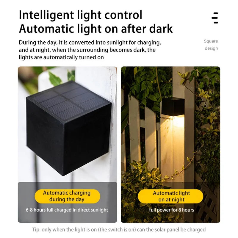 Solar-Wandleuchte LED mit RGB-Farbwechsel für Außen