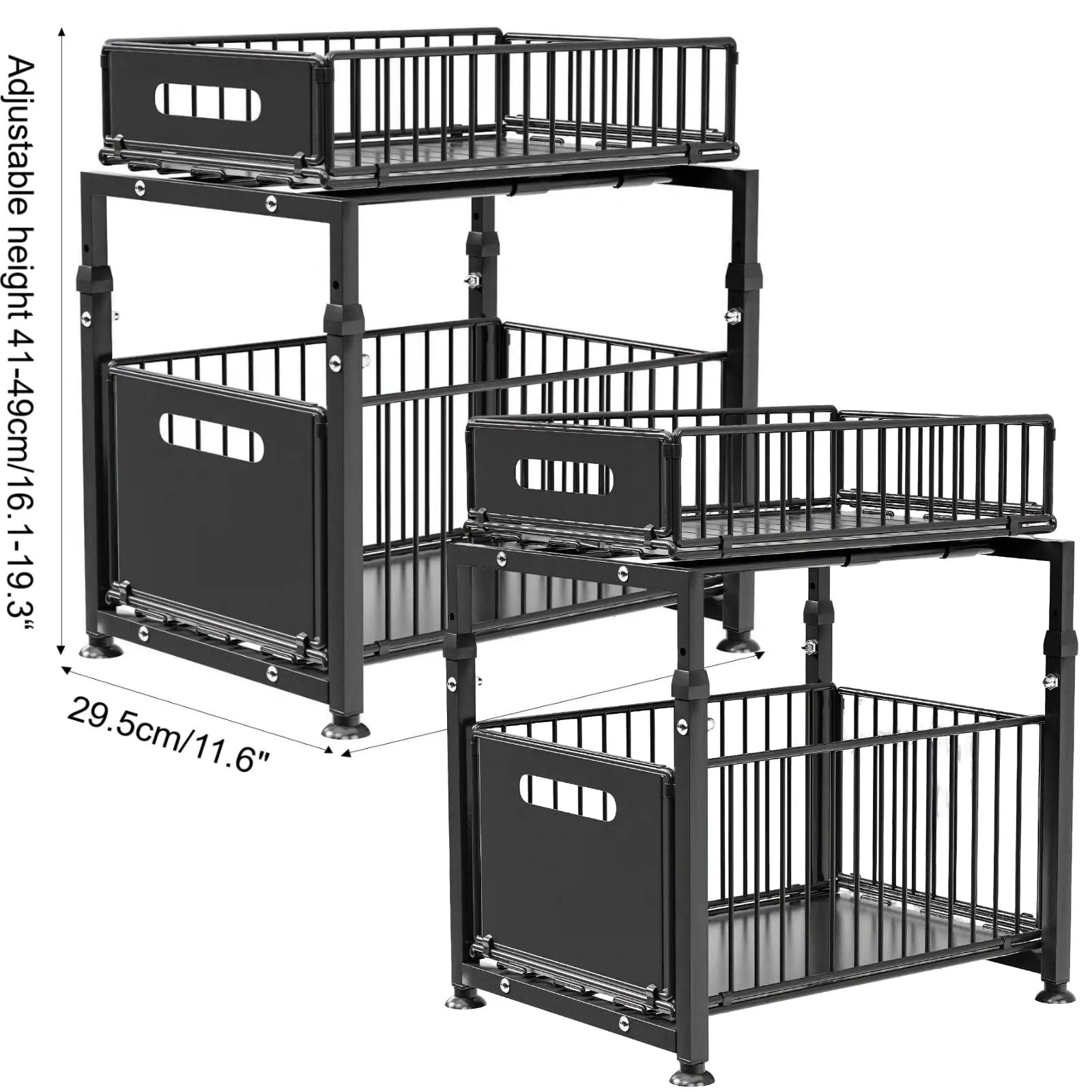 Ausziehbarer Küchenschrank-Organizer 2-stufig
