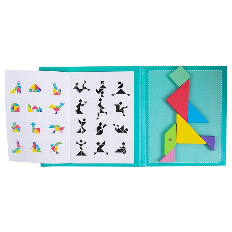 Magnetic Wooden Tangram Puzzle for Children