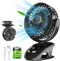 Clip-Ventilator mit 6000 mAh Akku und LED-Anzeige
