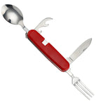 Foldable Camping Cutlery – Fork, Spoon, Knife & Opener in One