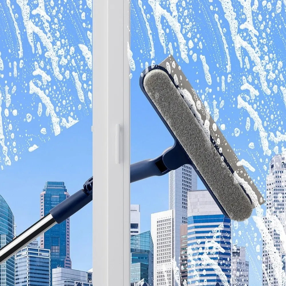 Window cleaner with telescopic handle – Reach every corner effortlessly