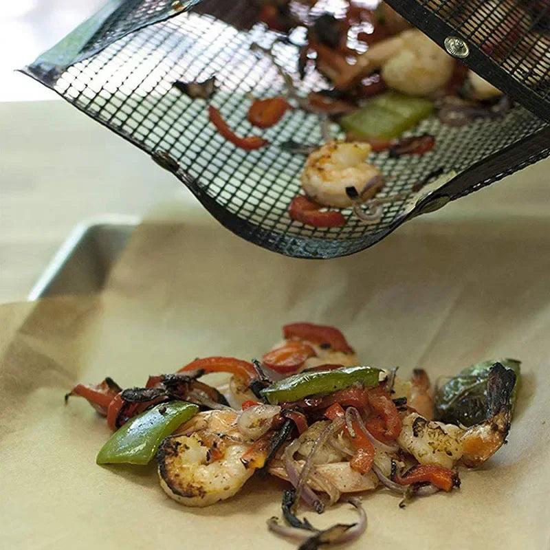 Non-stick mesh grill bags 3-piece set – Clean grilling without effort