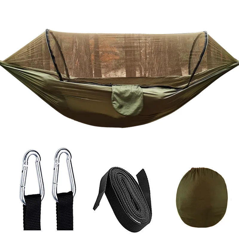Outdoor-Hängematte mit Moskitonetz und Aufbewahrungstasche