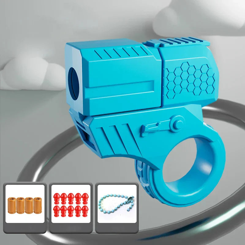 Fingerspielzeug Mini Launcher Ring aus Kunststoff