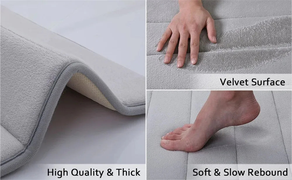Memory Foam Badematte rutschfest mit 3D-Design