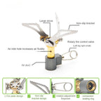 Foldable Mini Gas Stove 45g – Ultralight for Camping and Outdoor Use