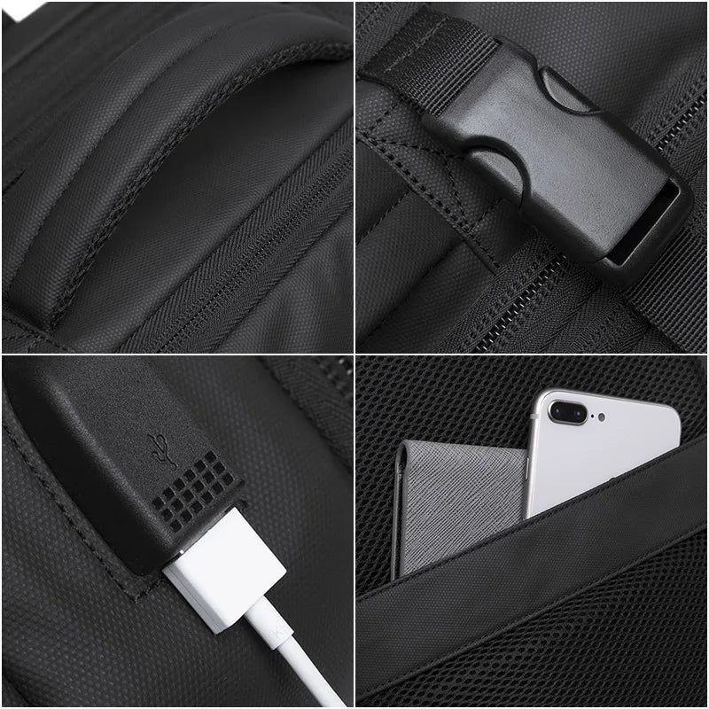 Laptop-Rucksack erweiterbar 17,3 Zoll wasserdicht