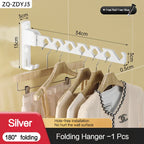 Foldable wall dryer with 180° swivel function