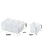 Kühlschrank-Frischhaltebox mit Ablaufeinsatz und Deckel – 6 Fächer