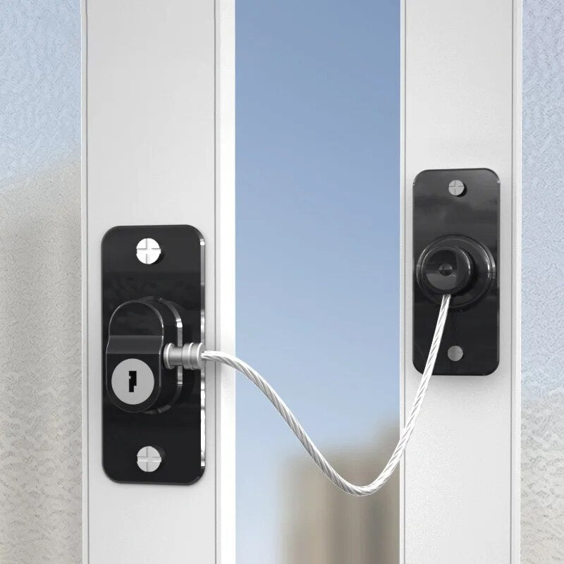 Window lock with combination lock for windows and doors