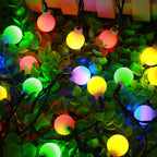 Solar-Lichterkette für Außen mit warmweißem und buntem Licht