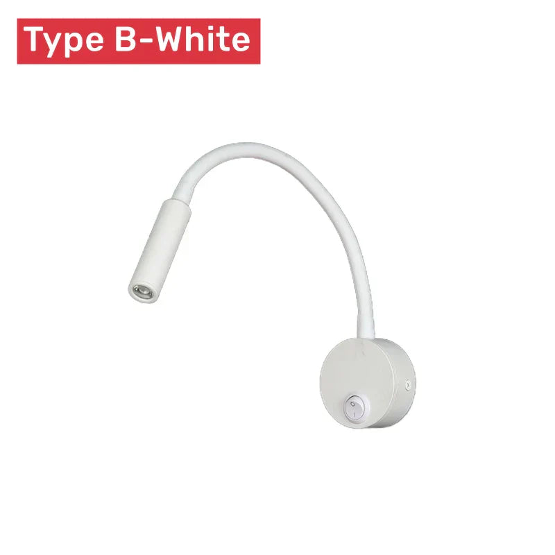 Flexible LED wall light with touch switch