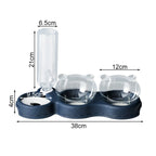 3-in-1 Pet Bowl Set with Automatic Water Dispenser