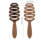 Hairbrush with Wild Boar Bristles and Ergonomic Handle